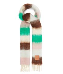 LOEWE モヘアウール ボーダースカーフ