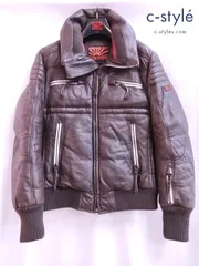 UNION JAP ビンテージ加工 シングルライダースジャケット ブラウン M UNION JAP（ユニオンジャップ） ラムスキンライダースジャケット