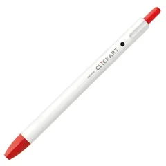 ゼブラ ノック式水性カラーペン クリッカート 赤 WYSS22-R （1点）