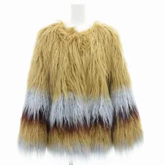 リリーブラウン Lily Brown フェイクファーコート ショート ボーダー F マルチカラー /SS 1029のサムネイル