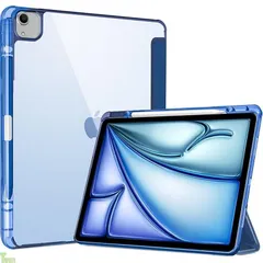 ネイビー ProCase iPad Air 13 ケース M3 2025 / M2 2024 ペン収納 iPad Pro 12.9 6世代/5世代/4世代/3世代通用 スマートカバー Pencil Pro/USB-C対応 耐衝撃 自動ウェイク/スリー