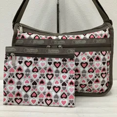 5339 LeSportsac レスポートサック　ショルダーバッグ　肩がけ　斜めがけ　紐調節可能　デラックスエブリデイ　ハート　ベージュ　ピンク　ブラウン　レディース　軽量　カジュアル　シンプル　ポーチ