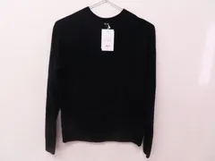 未使用タグ付き UNIQLO ユニクロ レディース 3Dカシミヤクルーネックセーター 251-461079 ブラック系 Sサイズ