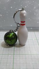 ボウリングキーホルダー　グリーン