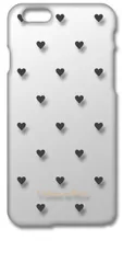 【新品未使用】iPhone6 Plus / 6s Plus アイフォン6sプラス クリア ハードケース (チャコール) ハート ドット 水玉 cl-iphone6splus-265