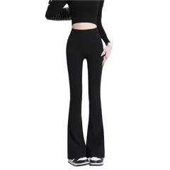 新品 [VYOOU] フレアパンツ ヨガパンツ ブーツカットパンツ レディース ズボン 美脚 伸縮性 ハイウエスト ストレッチ スリーク ブラック グレー