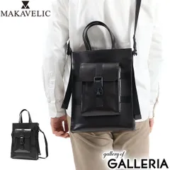 正規品1年保証 マキャベリック ショルダーバッグ MAKAVELIC WATER PROOF LEATHER SHOULDER TOTE 2WAYトート A4 本革 メンズ 3121-10702 BLACKのサムネイル