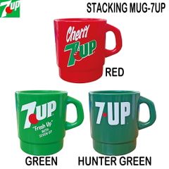 STACKING MUG-7UP　UT000321　プラスチック製スタッキングマグ　セブンアップ　アメリカン雑貨 