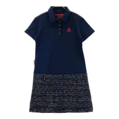 サイズ：M LECOQ GOLF ルコックゴルフ  半袖ポロワンピース ニットスカート  ネイビー系 [240101310297] ゴルフウェア レディース ストスト