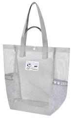 【中古】バッグ スヌーピー(グレー) ラバーメッシュ ダブルハンドルトート 「PEANUTS(SNOOPY)」