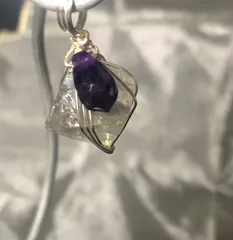 フローライト　アメジストペンダントトップ