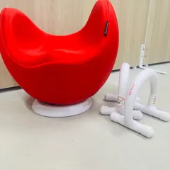 バランスチェア　クビレディ　ダイエット 健康器具バランスチェア クビレディ レッド ダイエット