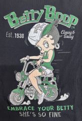 No.F.Betty  Boop/ベティーブープ/ワイドシルエット刺繍Tシャツ/ブラック/XLサイズ/新品未使用/タグ有り