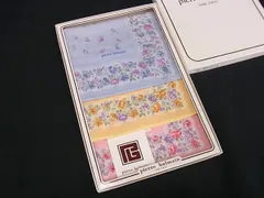 ■美品■ PIERRE BALMAIN ピエールバルマン コットン100％ スカーフ ハンカチーフ レディース 3点セット ピンク系 DH9089