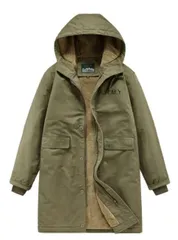 冬新品 ロングコート メンズ 裏ボア 厚手 モッズコート フード付き 裏フリース アウター ミリタリージャケット ヴィンテージ オリーブ M~6XLアーミーグリーン