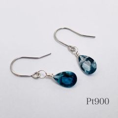 PT900 11月誕生石 プラチナ ロンドンブルートパーズ 宝石質 - メルカリ