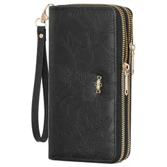 【数量限定】カードケース 多機能 小銭入れ 札入れ 大容量 2つ折り財布 長財布 スキミング防止財布 人気 ダブルジップ おしゃれ レディース プレゼント 財布 女性 [RNIEGA] ウォレット