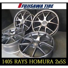 【1405】★RAYS HOMURA 2x5S◆18x8J 5穴 PCD112 +50◆4本◆ BMW　ベンツなど