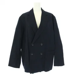 ルグラジック Le glazik ウールリネン ツイル テーラード ダブル ジャケット 36 S 紺 ネイビー JL-8930 WLT-BY /TKのサムネイル