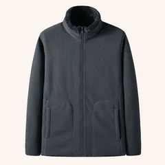 フリースジャケット ブルゾン メンズ 2type フーディ 立ち襟 両面着用 リバーシブル フリース 無地 アウター ボアジャケット モコモコ ジャンパー 立ち襟 防寒 保温 ユニセックス 秋 冬 ジャケット qcwqg04