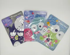 【新品・新製品】けろけろけろっぴ　ハンギョドン　バッドばつ丸　フェイスパック 　各1　3個セット　フェイスマスク　サンリオキャラクターズ　はぴだんぶい　シートパック　シートマスク　CRUX  レモンの香り　ももの香り ブルーベリーの香り　クリックポスト