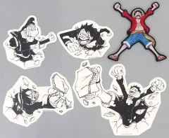 【中古】グッズセット モンキー・D・ルフィ 激闘!脱出!ウォールステッカー＆マグネット 「ワンピース」 2018春 11200名プレゼント 当選品