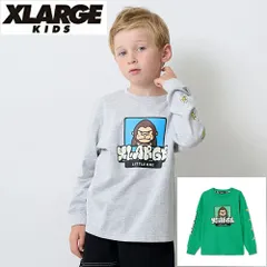 新品　2025年秋冬 エクストララージキッズ XLARGE KIDSファニーゴリラ&グラフィティ蓄光プリント長袖Tシャツ 110cm120cm130cm140cm X-LARGE KIDS キッズ 子供服 男児