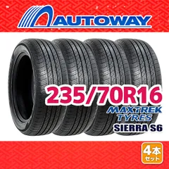 【AUTOWAY】 新品 235/70R16 サマータイヤ MAXTREK SIERRA S6 16インチ 4本セット 夏タイヤ オートウェイのサムネイル