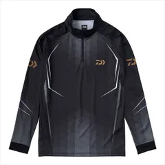 ダイワ ウェア DE-7525 ロングスリーブハーフジップシャツ ブラック 2XLのサムネイル