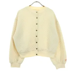 JaVa ジャバ 長袖 キルティング カーディガン M ホワイト レディース 古着