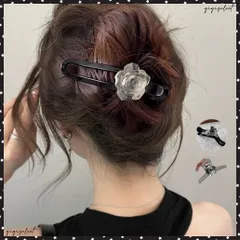 ヘアクリップ バンスクリップ 合成樹脂花 レディース ヘアアクセ 大人 まとめ髪 お洒落 雑貨 髪飾り 髪留め 結婚式 演奏会 可愛い 女子会 韓国ファッション ヘアアクセサリー ヘア小物 簡単 誕生日 プレゼント