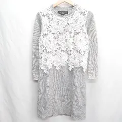 ◇ ⊇ BEAMS LIGHTS ビームスライツ ニット 長袖 膝丈 ワンピース サイズ表記なし グレー レディース E  【1501160010858】のサムネイル