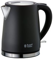 新品 【公式】 Russell Hobbs ラッセルホブス ベーシックケトル ブラック 1.0L 7013JP-BK 3ヶ月延長 電気ケトル 広口 空焚き防止機能 オートオフ機能 ステンレス ワンプッシュ開閉 お手入れ簡単