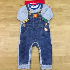 ミキハウスホットビスケッツだまし絵ロンパース◎美品◎サイズ80