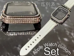 シルバー　ホワイト　アップルウォッチ ケースカバーApple Watch. Dラバーベルト ラバーバンド キラキラカバー ケース 鑑別済み 最高品質