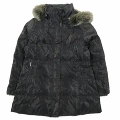 バルマン BALMAIN ダウンジャケット ブルゾン フーディ フォックスファー 毛皮 ジップアップ M 黒 ブラック/5▲B12 レディースのサムネイル