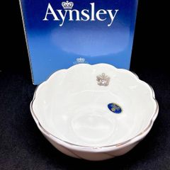 美品★ Aynsley エインズレイ 小鉢 ボーンチャイナ ホワイト イギリス製