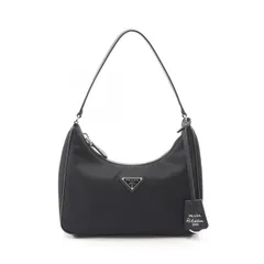 プラダ PRADA ハンドバッグ Re-Edition 2005 Re-Nylon 1NE204 ブラック ナイロン サフィアーノレザー Re-Edition 2005 ミニバッグ レディース Used A