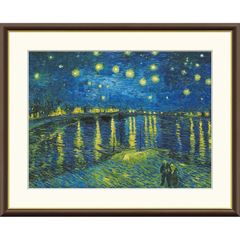 フレームなしキット ゴッホ〈ローヌ川の星月夜〉クロスステッチ