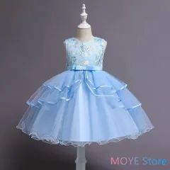 子供ドレス 発表会ドレス ワンピース ドレス 子ども 結婚式 水色 発表会 ドレス キッズ 女の子 ジュニアドレス ピアノ