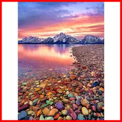 【★数量限定★】5dダイヤモンドアート 石畳の海辺 5Ｄ ダイヤモンド塗装 モザイクアート ダイヤモンドペインティング キット ビーズ絵画 全面貼り付けタイプ ビーズアート モザイクビーズ 芸術品 装飾 DIY 手芸 キット