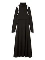 【新着商品】レディース LWCO244092 2WAYレイヤードカッティングワンピース [リリーブラウン]