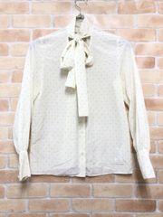 【中古】 タグ付 IENA イエナ ボウタイVネックブラウス 19051900425030 ホワイト F 111425260のサムネイル