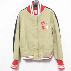 【美品】MAISON KITSUNEメゾンキツネ スタジャン S ダークネイビ 美品】MAISON KITSUNEメゾンキツネ スタジャン S ダークネイビ