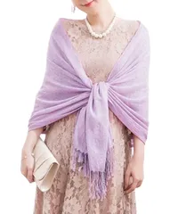 [グリーンパキラ] ストール レディース 大判 薄手 春 夏 ラメ入り きらきら UVカット ショール 結婚式 パーティー 羽織 プレゼント ギフト シフォン スカーフ 上品 母の日 40代 50代 60代 70代 冷房対策 秋 冬 ボレロ ポン [パープル]