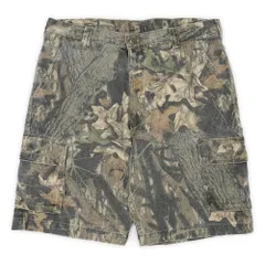 ラングラー Wrangler 00s 2000年代 Y2K カーゴショーツ カモフラ 迷彩 ハーフパンツ 6ポケット HERO USA アメリカ ヴィンテージ 古着 メンズ ショートパンツ リアルツリーカモ W36【中古】