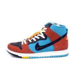 ナイキNIKE SB DUNK HIGH Decon QS Turquoise Blue and Firewood Orange FQ1775 400 ダンクハイデコンターコイズブルーアンドファイヤーウッドオレンジスニーカー h3987のサムネイル