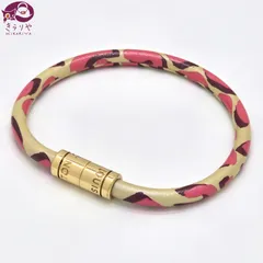 LOUIS VUITTON ルイヴィトン M6633E ブラスレ キープ・イット ブレスレット 腕周り約15.5㎝ レオパード柄 ブロンコライユ パテントレザー ゴールドカラーメタル 箱 保存袋