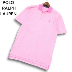 POLO RALPH LAUREN ポロ ラルフローレン 春夏 ポニー刺繍★ 半袖 ボーダー ポロシャツ Sz.XS メンズ ピンク