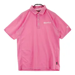 サイズ：L TAYLOR MADE テーラーメイド  ロゴ刺繍入り 半袖ポロシャツ  ピンク系 [240101499472] ゴルフウェア メンズ ストスト